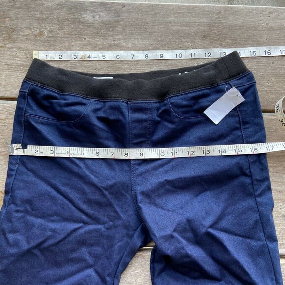 Gap Womens Jeans Size 27 4 Legging Ankle Zippers Dark Blue Skinny Pull‎ On NEW - Picture 8 of 8
